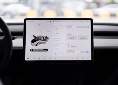 Touchscreen on a car